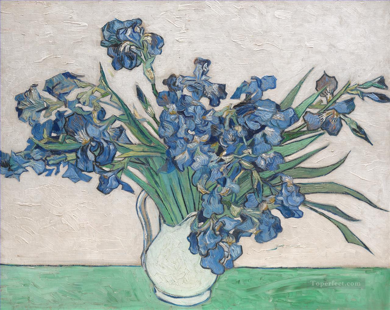 Iris y rosas de Van Gogh Pintura al óleo